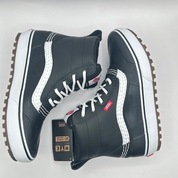 Vans Standard Mid MTE Snow Waterproof Boots Black White Men’s Size 8 Women 9 New - Picture 6 of 8